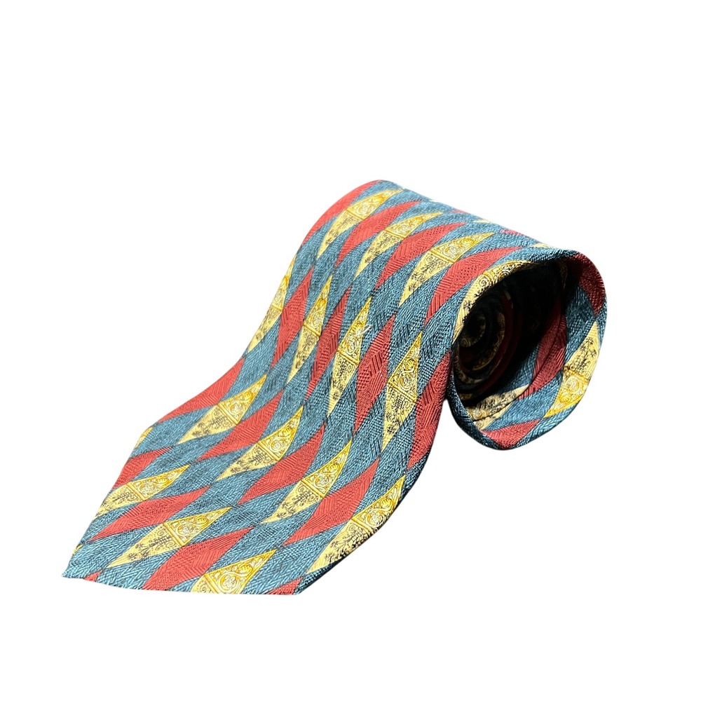 Geoffrey Beene Silk Necktie Diamond Pattern Classic Men's Fashion Tie